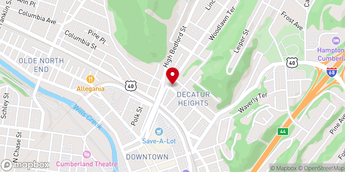 Map showing location of Metropolitan AME Church