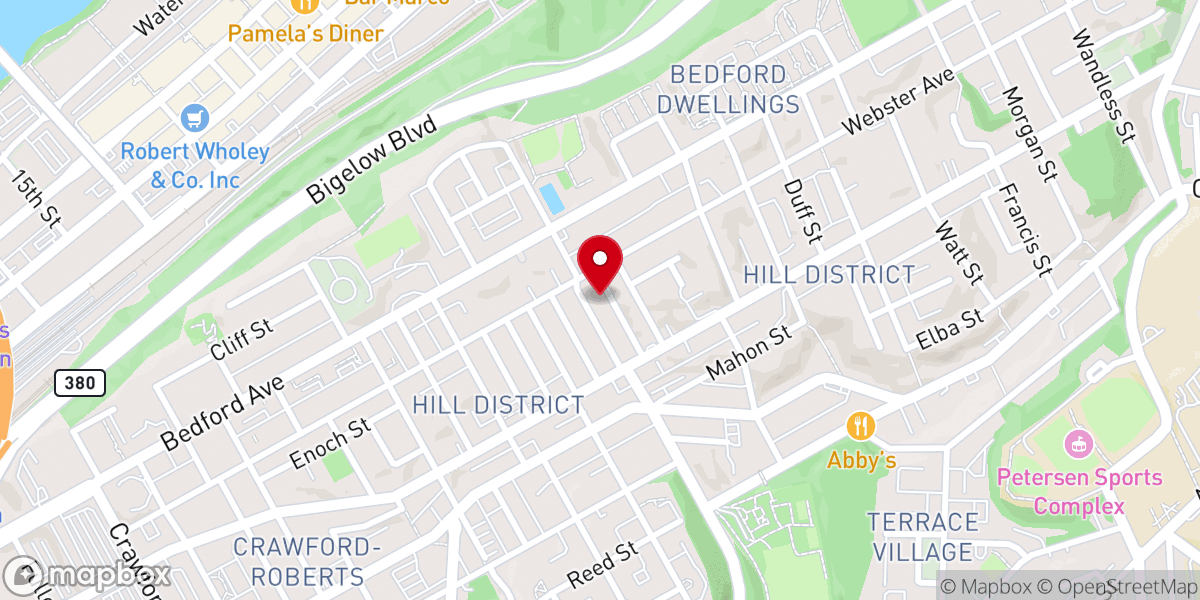 Map showing location of United Baptist Church