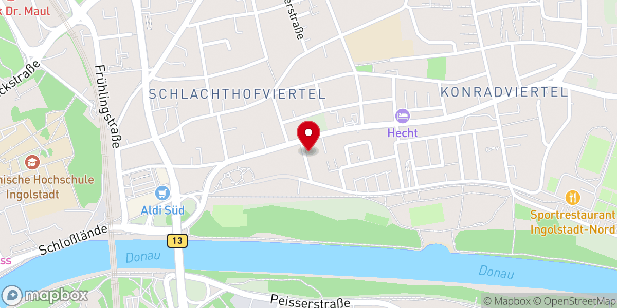 Map showing location of Adventgemeinde Ingolstadt
