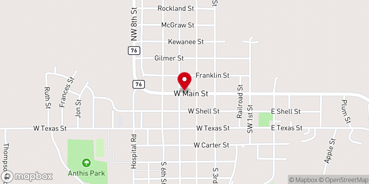 Map showing location of Simply Grace