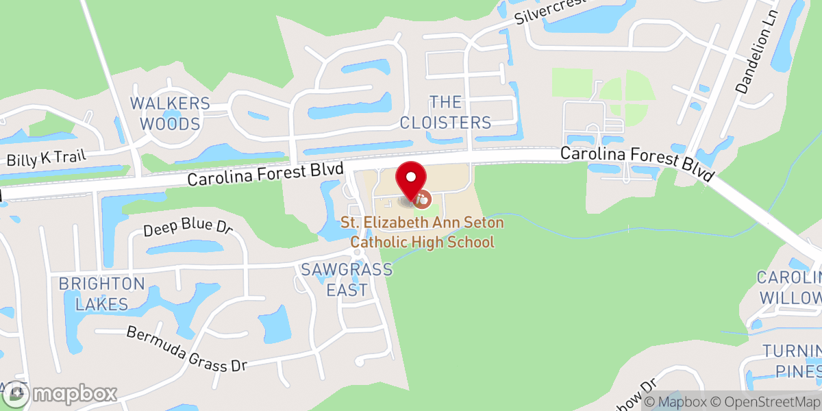 Map showing location of Pier Giorgio Frassati Catholic Church