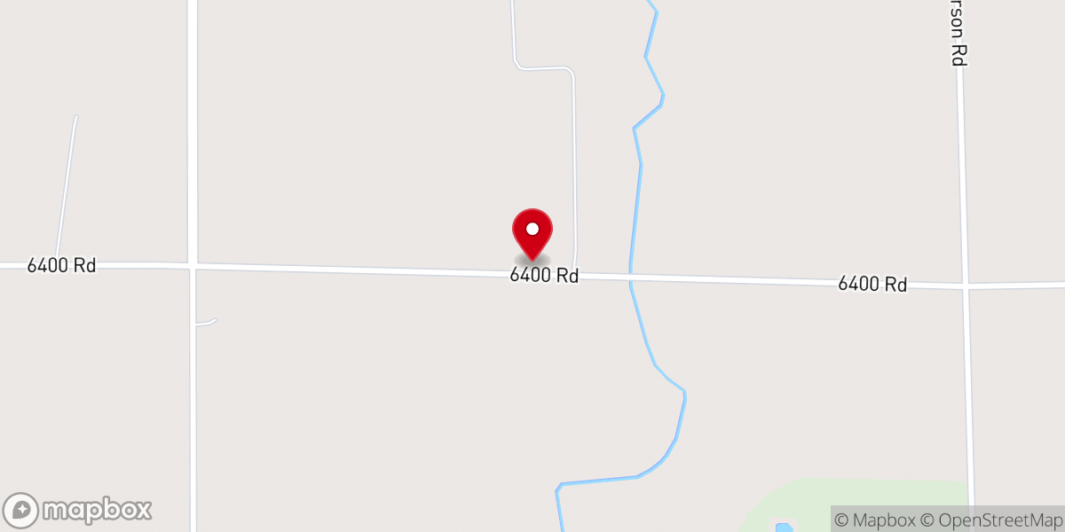 Map showing location of Hazel Dell Church