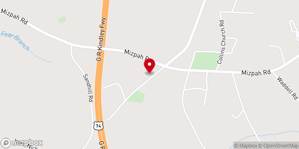 Map showing location of Poplar Springs Media