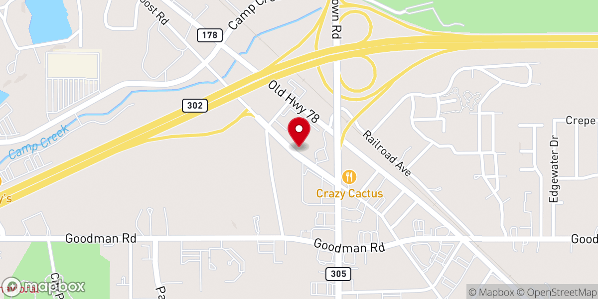 Map showing location of Coopers Chapel CME Church