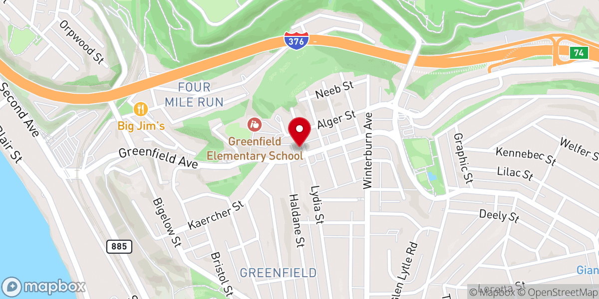 Map showing location of St. Rosalia Church