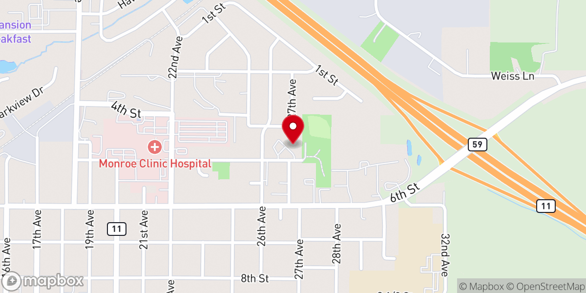 Map showing location of Union Presbyterian Church