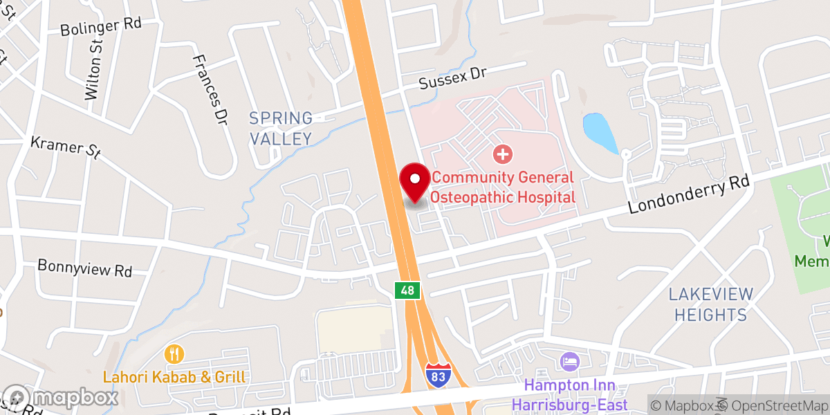Map showing location of Harrisburg Justice House of Prayer Inc