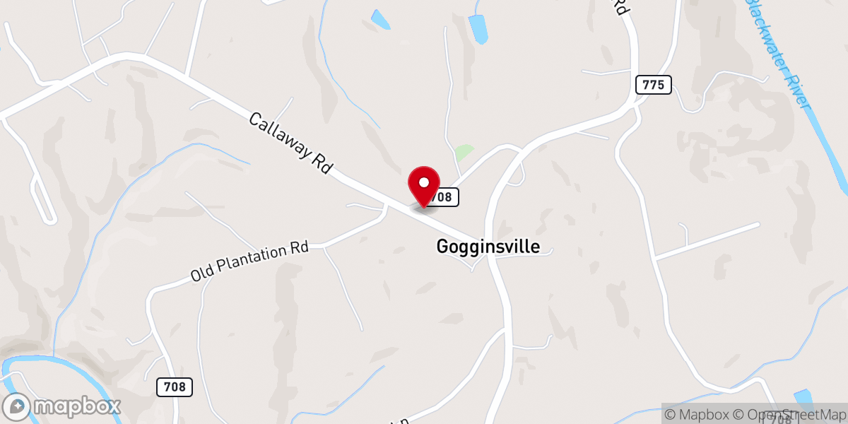 Map showing location of Little Creek Primitive Baptist Church