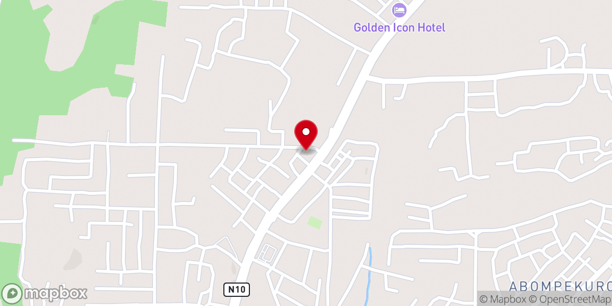 Map showing location of God's Chosen Evangelical Power Ministry