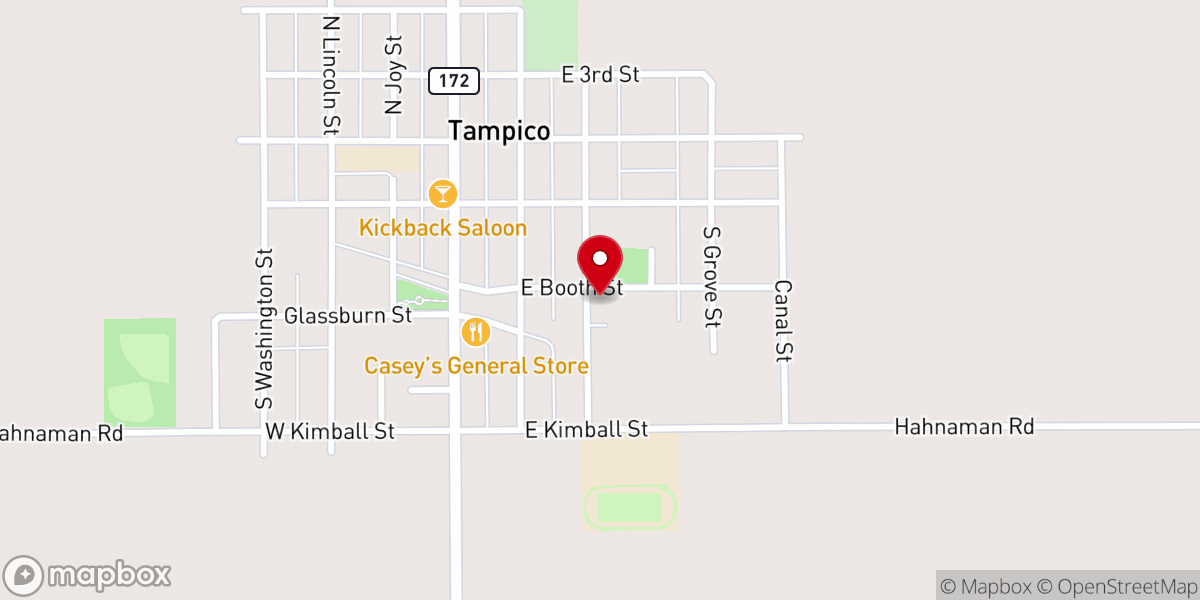 Map showing location of Church of Christ