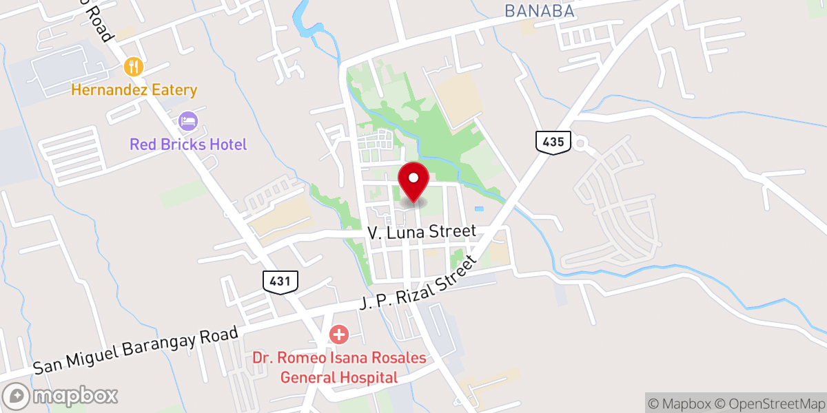 Map showing location of Most Holy Rosary Parish Church