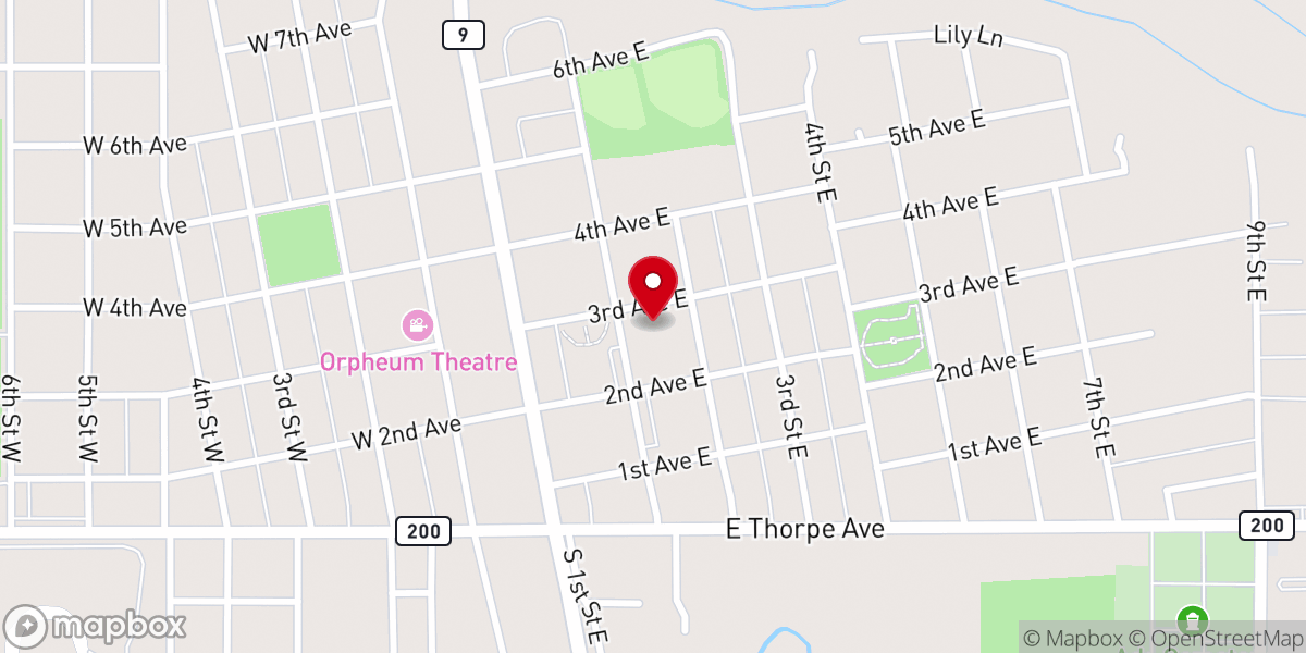 Map showing location of Grace Lutheran Church