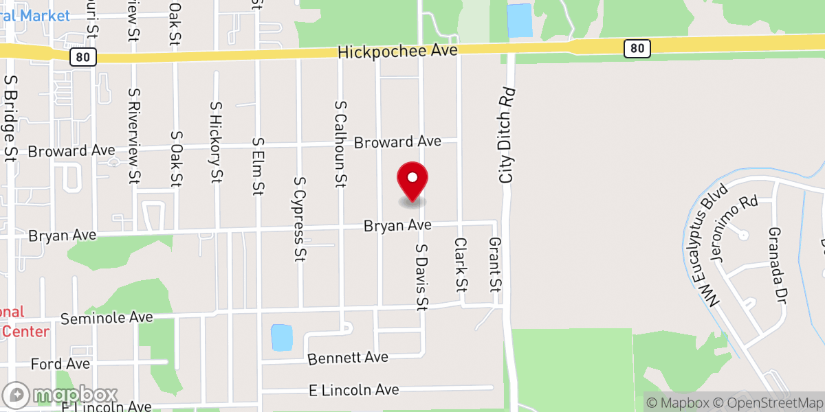 Map showing location of New Testament Baptist Church