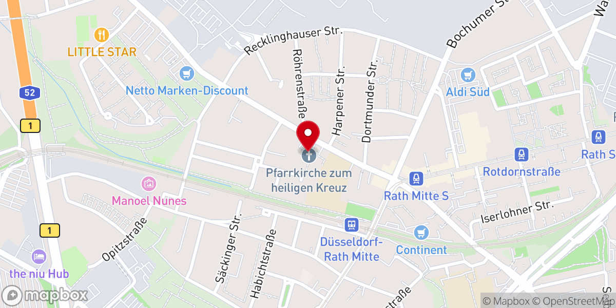 Map showing location of Zum Heiligen Kreuz