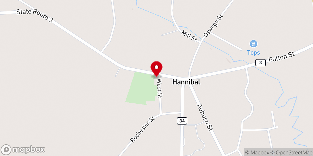Map showing location of Hannibal Global Methodist Church