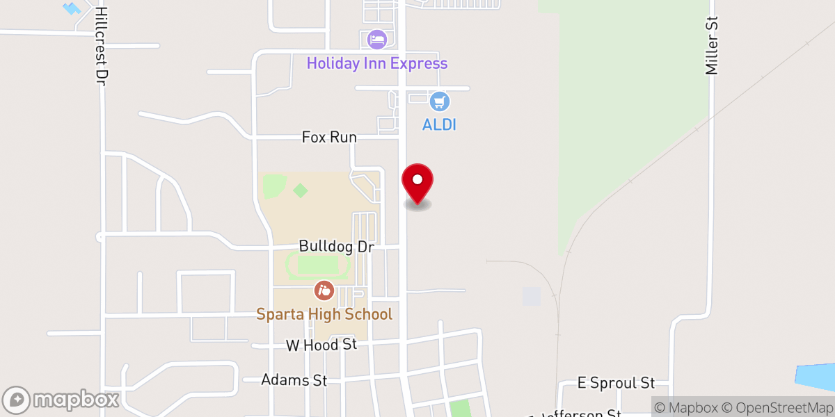Map showing location of St John Lutheran Church