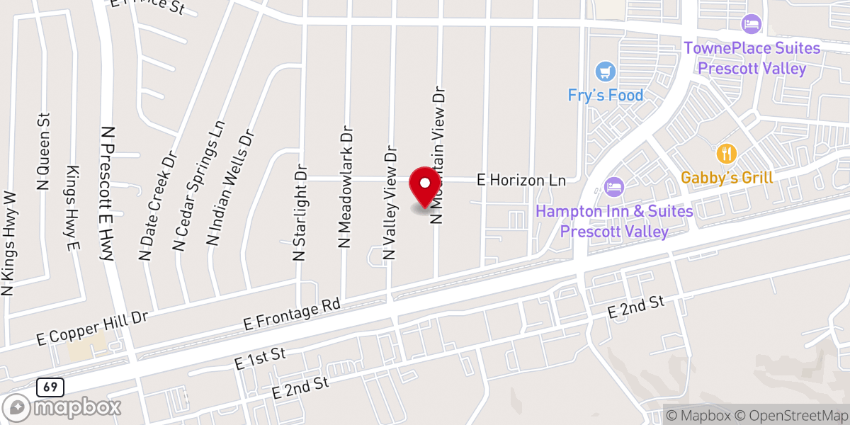Map showing location of Praise Center of Prescott Valley
