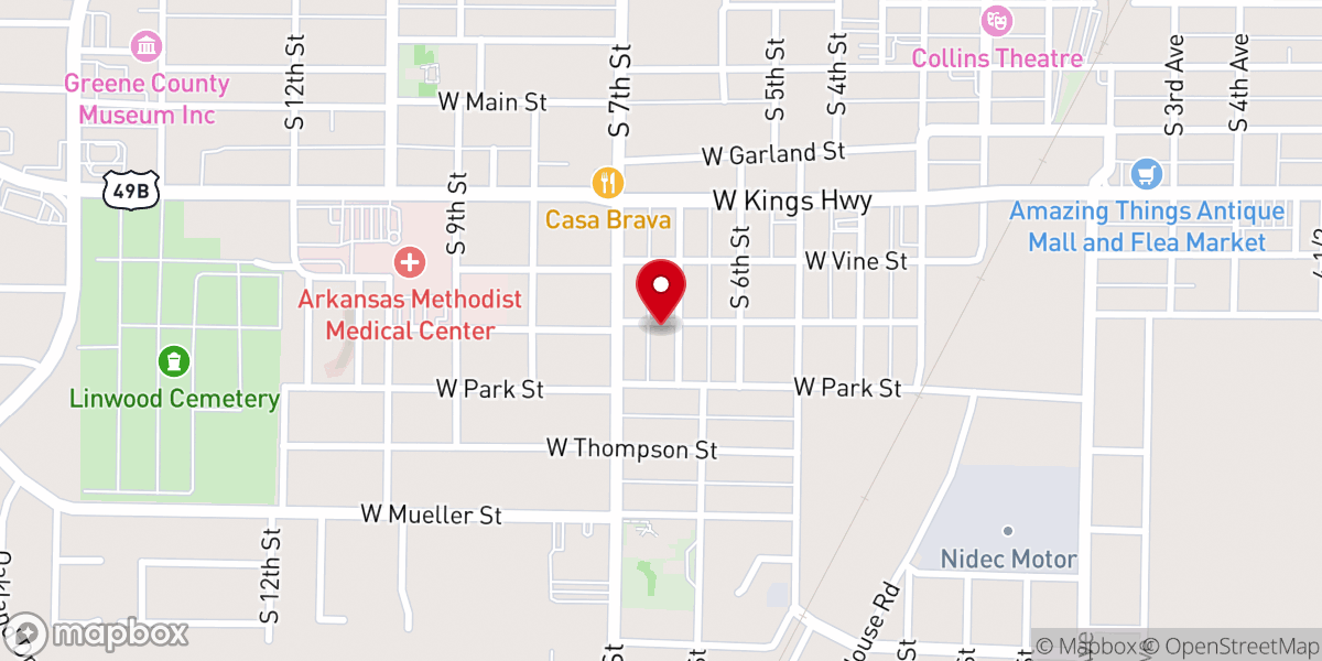 Map showing location of First Church of God