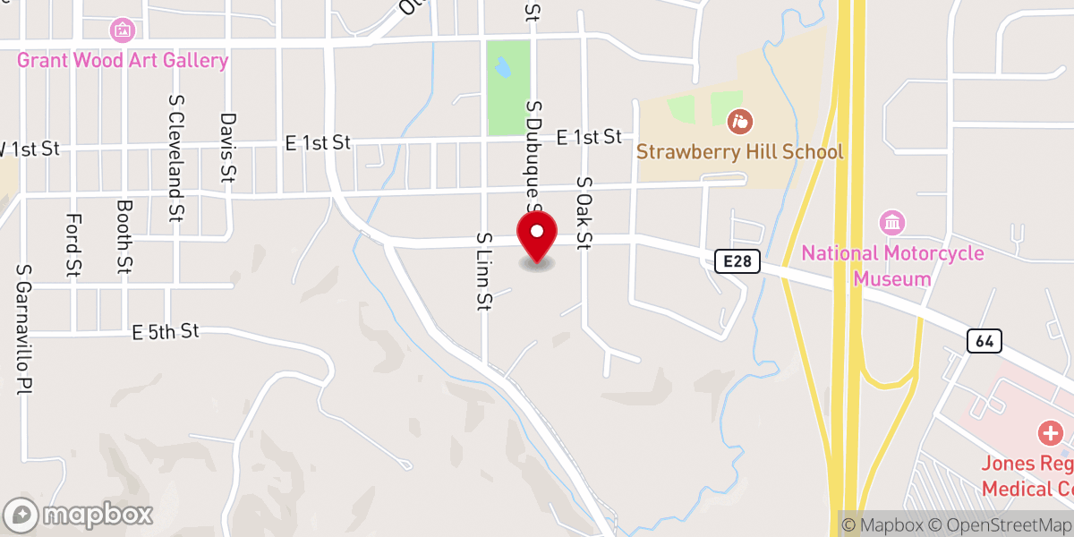 Map showing location of Springs of Life Church - Anamosa