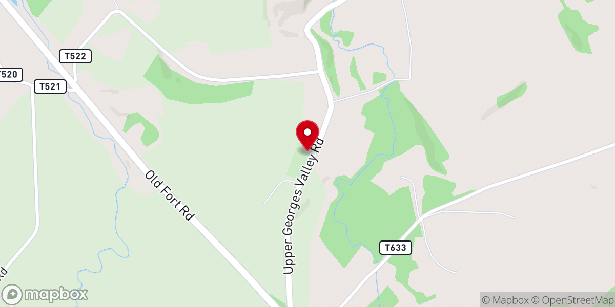 Map showing location of Sprucetown United Methodist Church