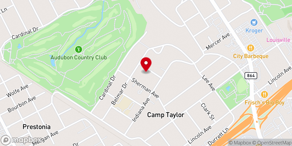 Map showing location of Belmar Baptist Church