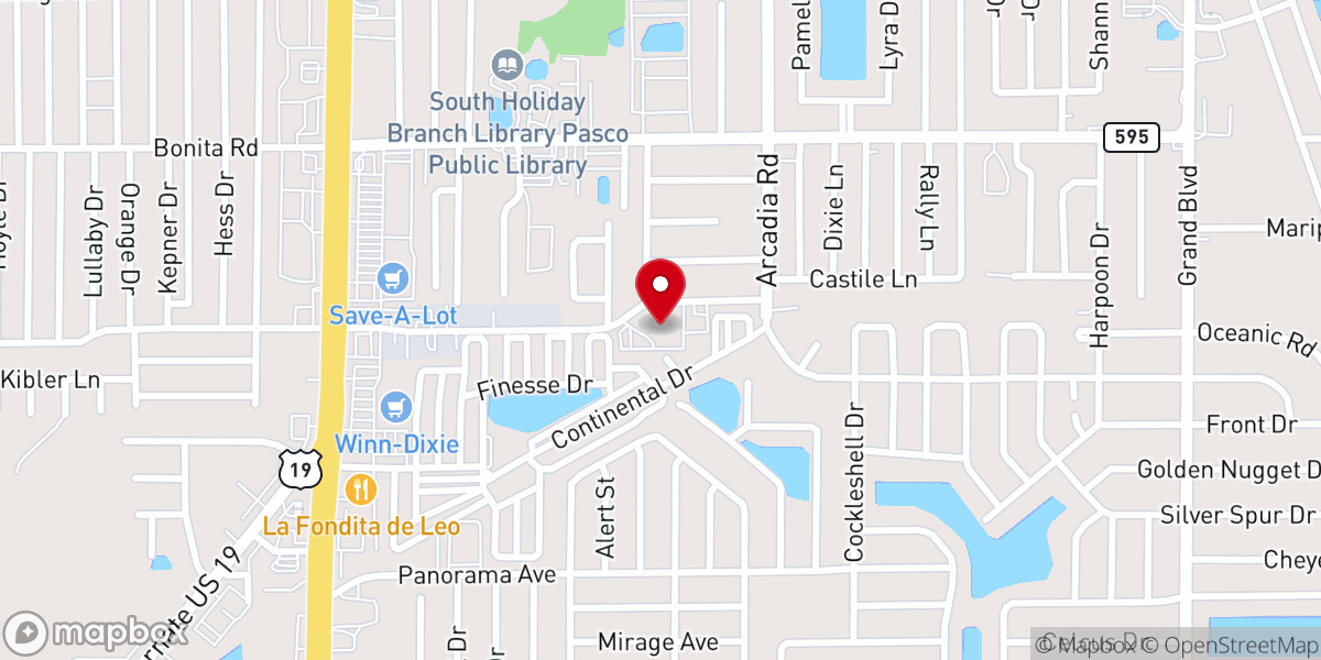 Map showing location of Holiday United Church of Christ