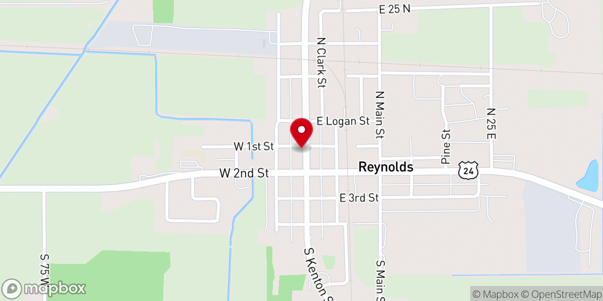 Map showing location of St James Lutheran Church