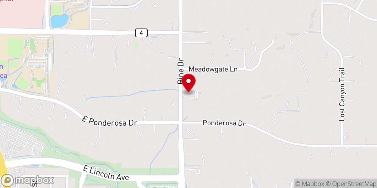 Map showing location of Church at Parker Adrian Delgado