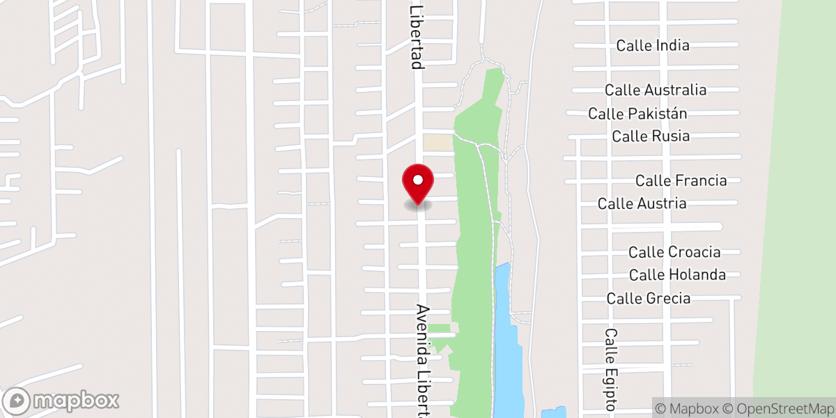 Map showing location of Iglesia Príncipe de Paz Cancún