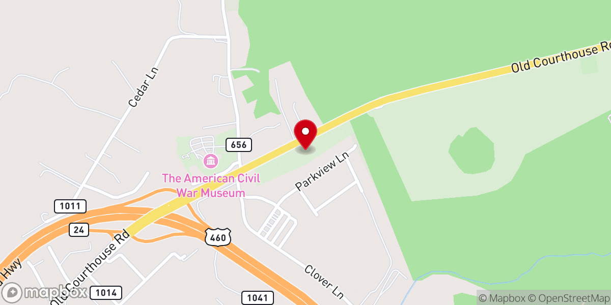 Map showing location of Galilee Baptist Church