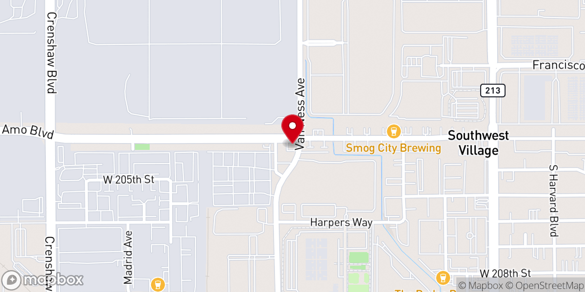 Map showing location of Bayside Apostolic Center