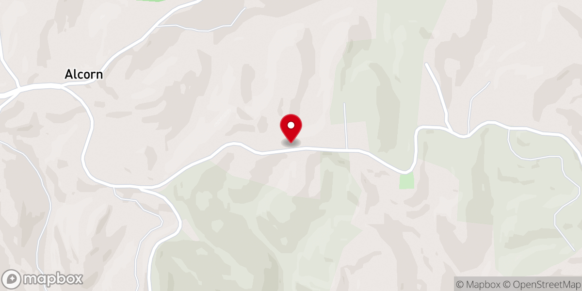 Map showing location of Davis Church