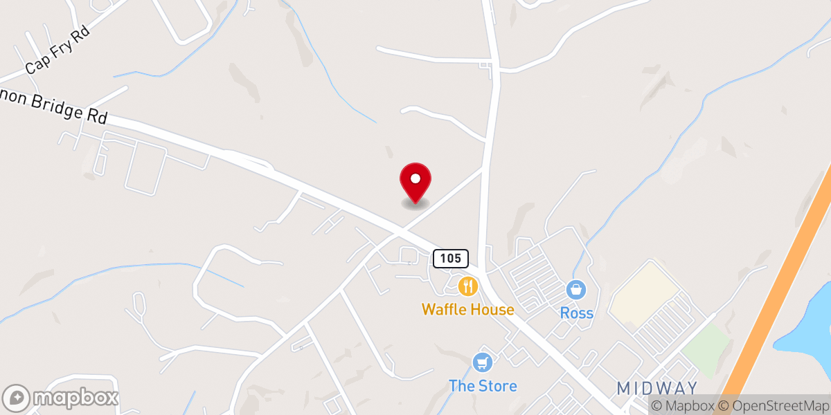 Map showing location of Clearview Baptist Church