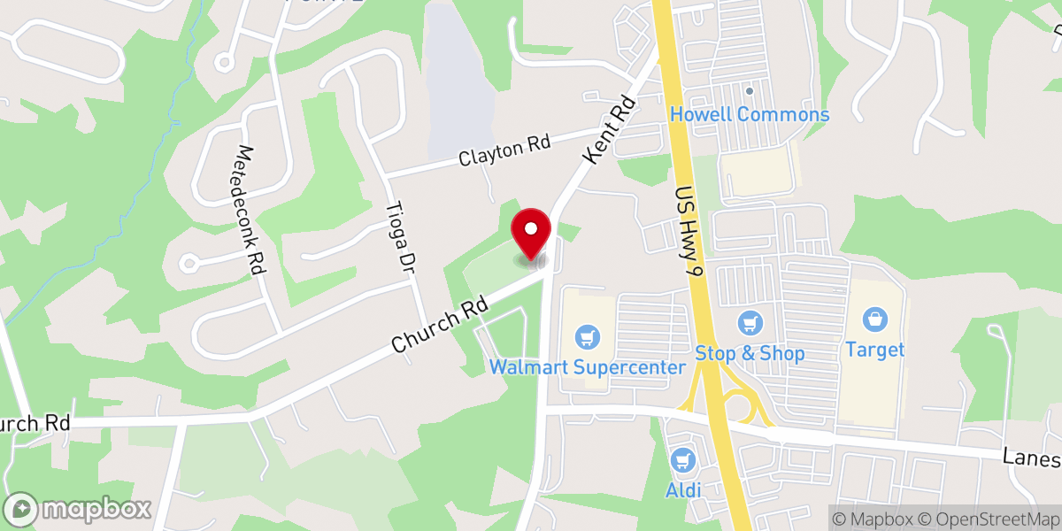 Map showing location of Restoration Family Worship Center
