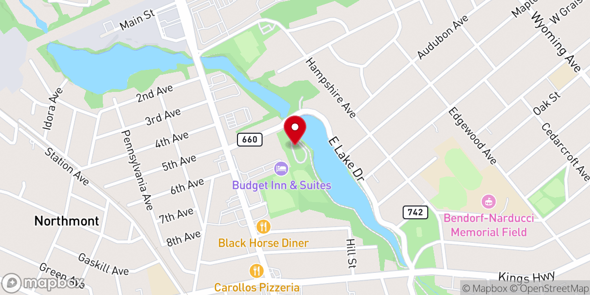 Map showing location of Haddon Lake Park