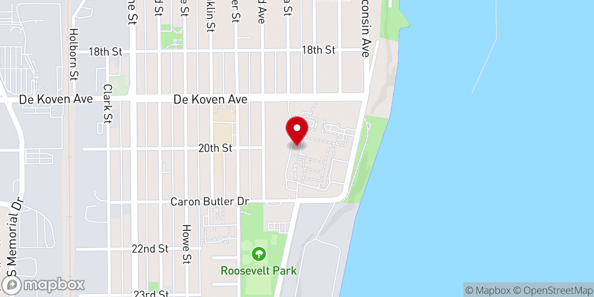 Map showing location of Dekoven Foundation for Church Work