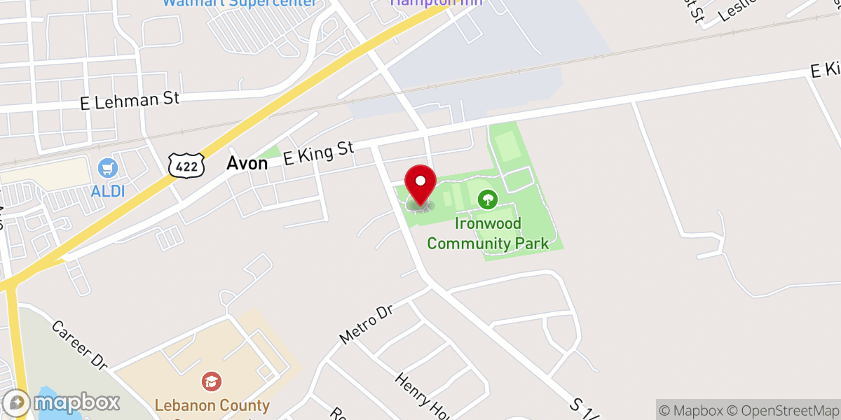 Map showing location of Ironwood Community Park
