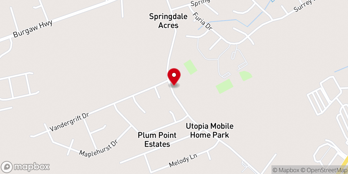 Map showing location of Unity of Faith Christian Center