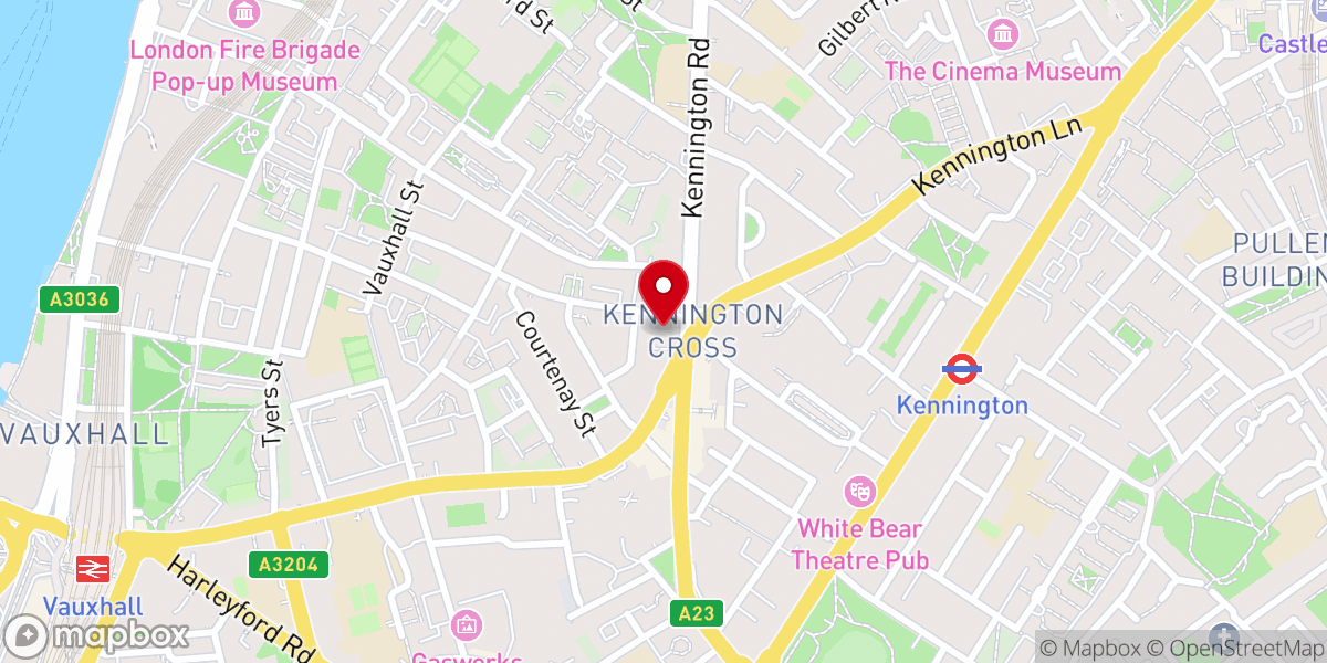 Map showing location of St Anselm's Church, Kennington