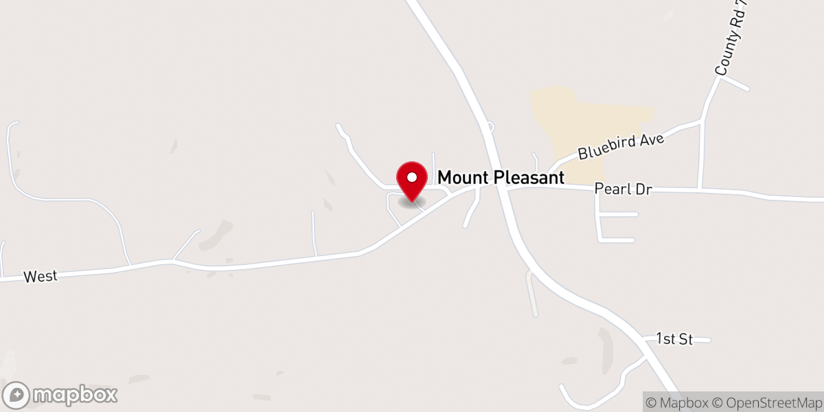 Map showing location of First Baptist Church