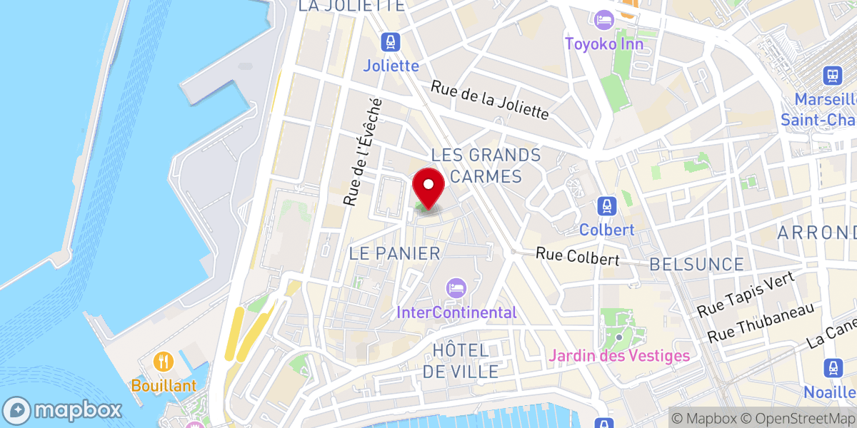 Map showing location of Chapelle des Pénitents Noirs