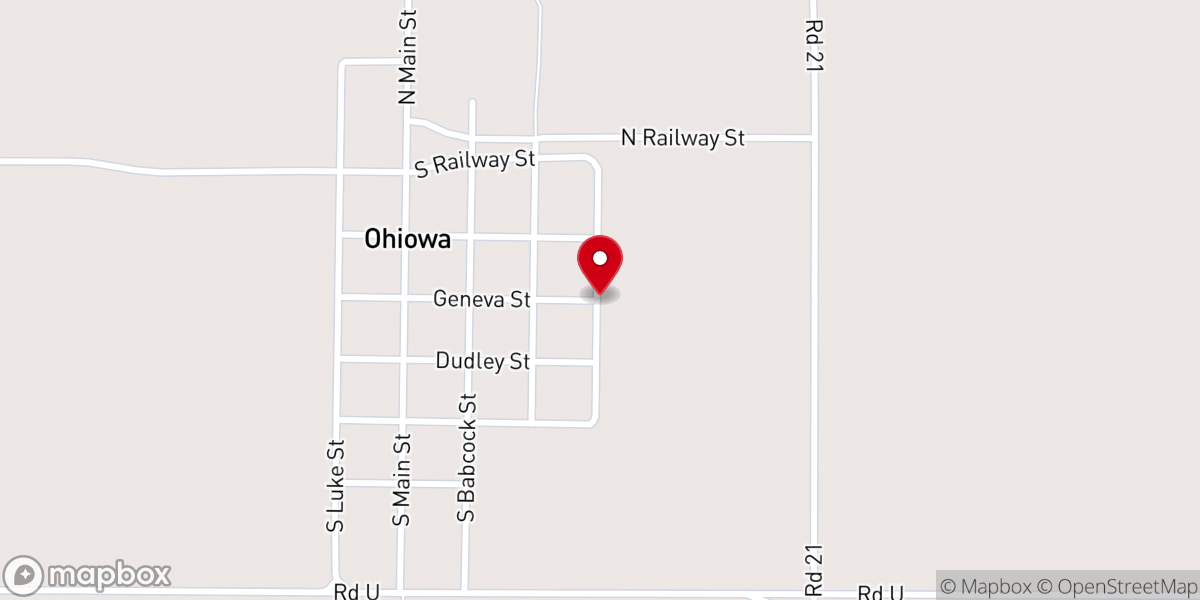 Map showing location of Tri Point Lutheran Parish