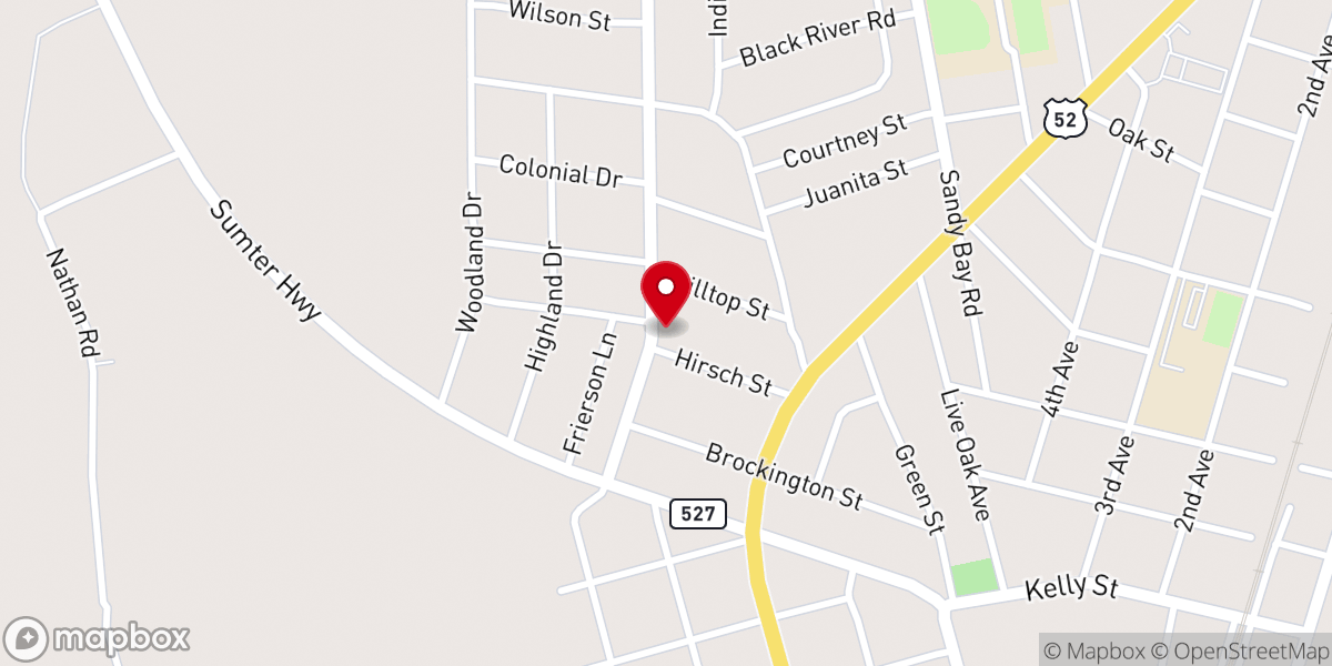 Map showing location of St. Ann Rectory