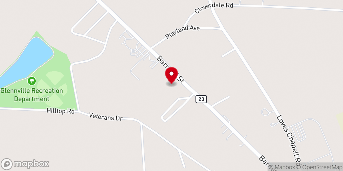 Map showing location of Upper Room Deliverance Center