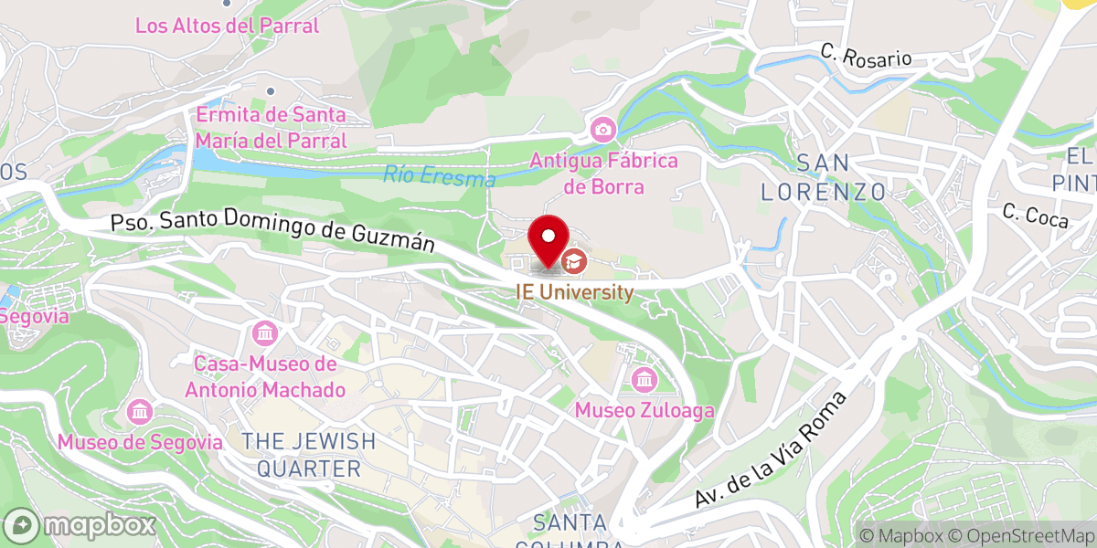 Map showing location of Iglesia del antiguo Convento de la Santa Cruz