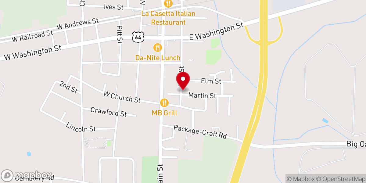 Map showing location of Full Gospel Church