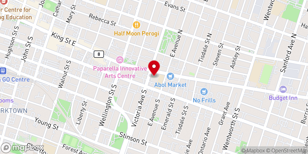 Map showing location of St. Patrick's Roman Catholic Church