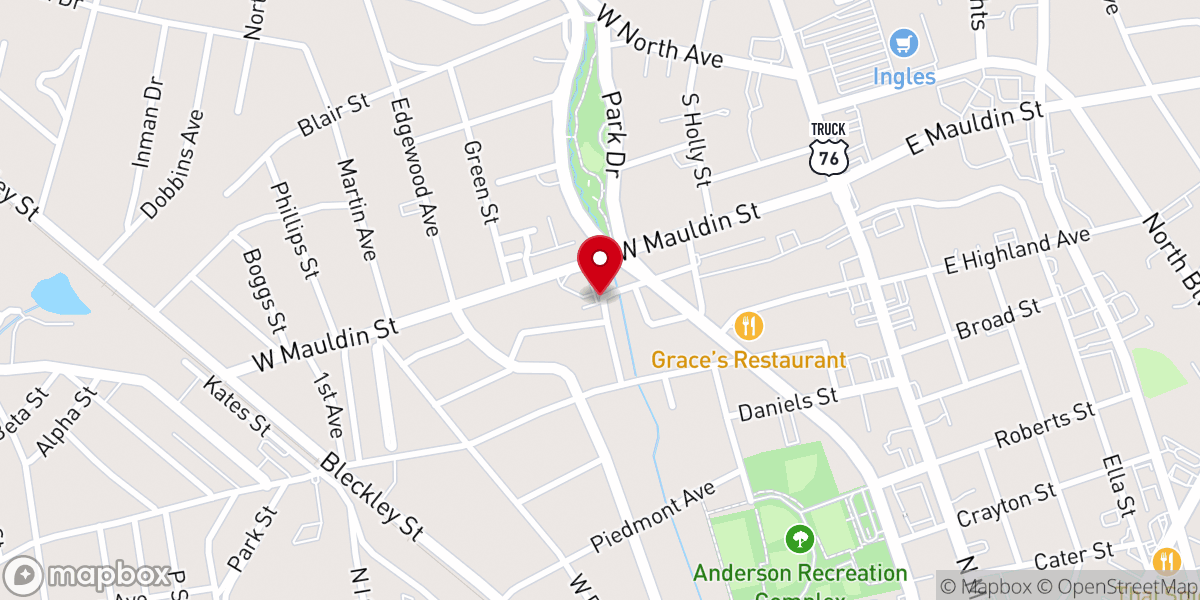 Map showing location of Asbury Baptist Church