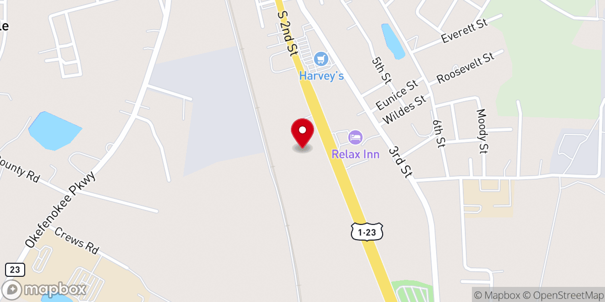 Map showing location of New Zion Missionary Baptist Church