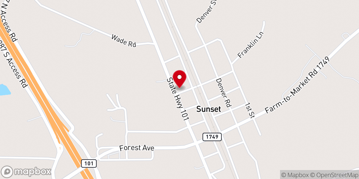 Map showing location of Voice of Triumph Assembly of God Church